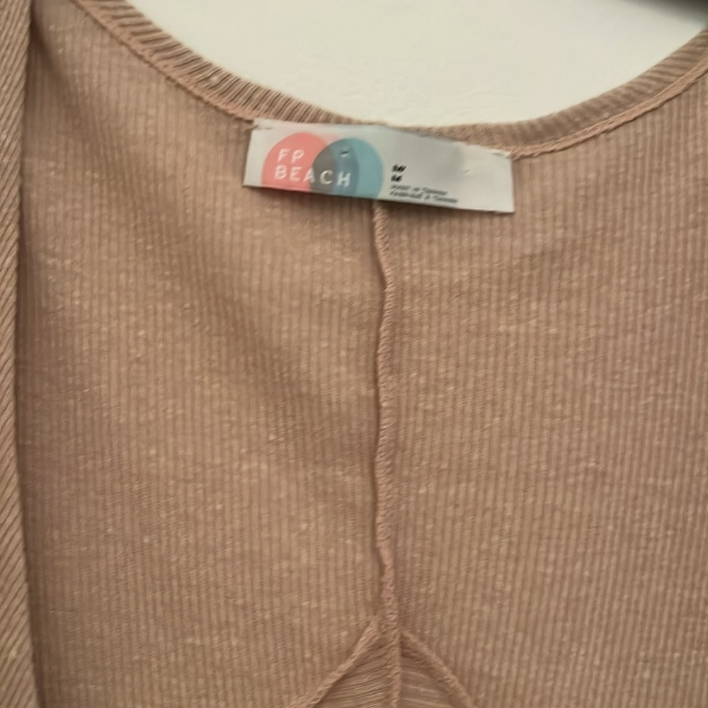 Free People Women's Tan Cardigan Sweater - Picture 2 of 5
